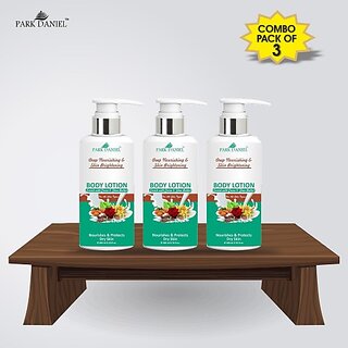                       PARK DANIEL Body Lotion Enrich with Cocoa & Shea Butter For Deep Nourishing & Skin Brightening Combo pack of 3 bottles of 200 ml(600 ml) (600 ml)                                              