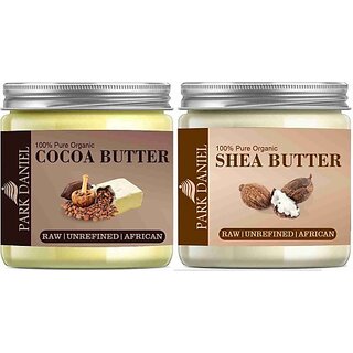                       PARK DANIEL 100% Pure Organic Shea & Cocoa Butter pack 2 Jars of 50 gms(100 gms) (100 ml)                                              