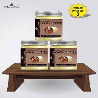                       PARK DANIEL 100% Pure Organic Cocoa Butter pack 3 Jars of 50 gms(150 gms) (150 ml)                                              