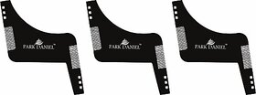 PARK DANIEL Boomerang Z Shaper Beard Comb For Beard Shaping & Styling Combo Pack Of 3 Pcs ()