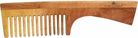 PARK DANIEL Natural & Ecofriendly Handmade Neem Wooden Dressing Handle Comb(7.5 inches)- For Stimulate Hair growth and Antidandruff Unisex pack of 1 Pc ()