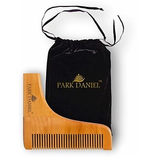 PARK DANIEL Handcrafted Wooden L Shaped Beard Comb For Men Pack of ( 1 Pcs.) () PARK DANIEL Handcrafted Wooden L Shaped Beard Comb For Men Pack of ( 1 Pcs.) ()