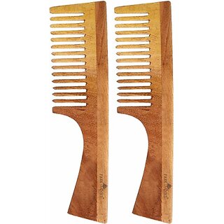PARK DANIEL Natural & Ecofriendly Handmade Neem Wooden Dressing Handle Comb(7.5 inches)- For Stimulate Hair growth and Antidandruff Unisex pack of 2 Pcs () PARK DANIEL Natural & Ecofriendly Handmade Neem Wooden Dressing Handle Comb(7.5 inches)- For Stimulate Hair growth and Antidandruff Unisex pack of 2 Pcs ()
