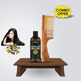 PARK DANIEL Premium Jaborandi Oil Hair OiL (100 ml) & Natural & Ecofriendly Handmade Neem Wooden Dressing Handle Comb(7.5 inches) 1 Pc - Pack of 2 Item (2 Items in the set) PARK DANIEL Premium Jaborandi Oil Hair OiL (100 ml) & Natural & Ecofriendly Handmade Neem Wooden Dressing Handle Comb(7.5 inches) 1 Pc - Pack of 2 Item (2 Items in the set)