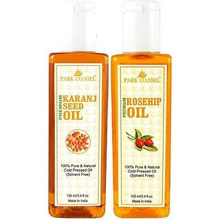PARK DANIEL Organic Karanj oil and Rosehip oil - Natural & Undiluted combo of 2 bottles of 100 ml (200ml) (200 ml) PARK DANIEL Organic Karanj oil and Rosehip oil - Natural & Undiluted combo of 2 bottles of 100 ml (200ml) (200 ml)