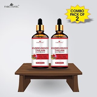 PARK DANIEL 100% Pure Kumkumadi Tailum Face Oil- For Radiant, Healthy & Natural Glow Skin Combo pack of 2 bottles of 30 ml(60 ml) (60 ml) PARK DANIEL 100% Pure Kumkumadi Tailum Face Oil- For Radiant, Healthy & Natural Glow Skin Combo pack of 2 bottles of 30 ml(60 ml) (60 ml)