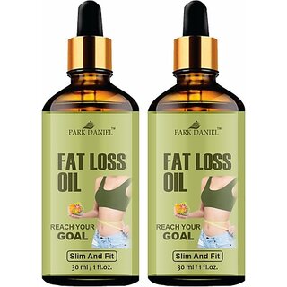                       PARK DANIEL Premium Fat Loss Oil - A Belly fat reduce oil/ weight loss massage oil/ fat burner oil for women/ slimming oil Combo Pack Of 2, 30ml (60ml) (60 ml)                                              