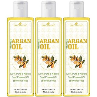 PARK DANIEL Organic Argan oil - Natural & Undiluted combo of 3 bottles of 100 ml (300 ml) (300 ml) PARK DANIEL Organic Argan oil - Natural & Undiluted combo of 3 bottles of 100 ml (300 ml) (300 ml)