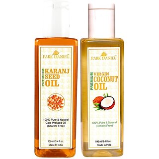                       PARK DANIEL Premium Karanj oil and Coconut oil combo of 2 bottles of 100 ml (200ml) Hair Oil (200 ml)                                              