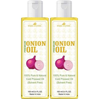                       PARK DANIEL 100% Pure & Natural Onion Seed oil Combo pack of 2 bottles of 100 ml(200 ml) Hair Oil (200 ml)                                              