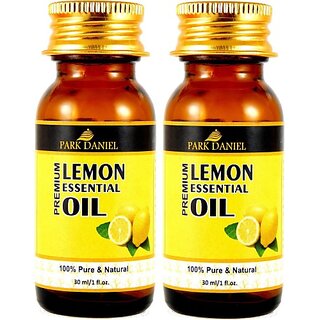                       PARK DANIEL Pure and Natural Lemon Essential oil Combo pack of 2 Bottles of 30 ml(60 ml) Hair Oil (60 ml)                                              