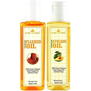 PARK DANIEL Premium Flaxseed oil and Avocado oil combo of 2 bottles of 100 ml (200ml) Hair Oil (200 ml) PARK DANIEL Premium Flaxseed oil and Avocado oil combo of 2 bottles of 100 ml (200ml) Hair Oil (200 ml)