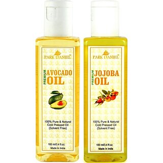                       PARK DANIEL Organic Avocado oil and Jojoba oil combo pack of 2 bottles of 100 ml(200 ml) Hair Oil (200 ml)                                              
