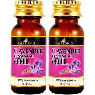                       PARK DANIEL Pure and Natural Lavender Essential oil Combo pack of 2 No.30 ml Bottles(60 ml) Hair Oil (60 ml)                                              