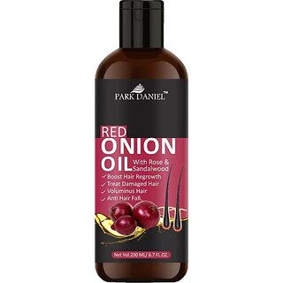                       PARK DANIEL RED ONION OIL Enriched with Rose & Sandalwood Extracts for Boost Hair Regrowth(200 ml) Hair Oil (200 ml)                                              