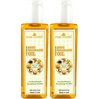                       PARK DANIEL Premium Body Massage oil combo of 2 bottles of 100 ml (200 ml) Hair Oil (200 ml)                                              