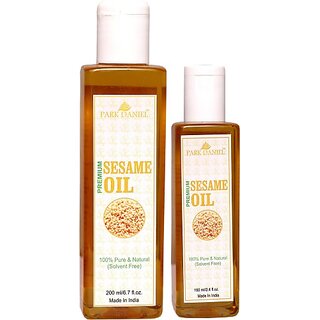                       PARK DANIEL Premium Virgin Sesame Oil Combo pack of 2(200 ml and 100 ml) bottles (300 ml) Hair Oil (300 ml)                                              