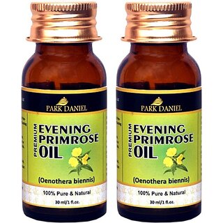                       PARK DANIEL Premium Evening Primrose oil- 100% Pure & Natural Combo pack of 2 bottles of 30 ml(60 ml) Hair Oil (60 ml)                                              