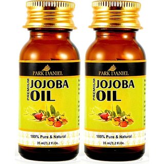 PARK DANIEL Jojoba Oil- 100% Pure and Natural- Combo pack of 2 No.35 ml Bottles(70 ml) Hair Oil (70 ml) PARK DANIEL Jojoba Oil- 100% Pure and Natural- Combo pack of 2 No.35 ml Bottles(70 ml) Hair Oil (70 ml)