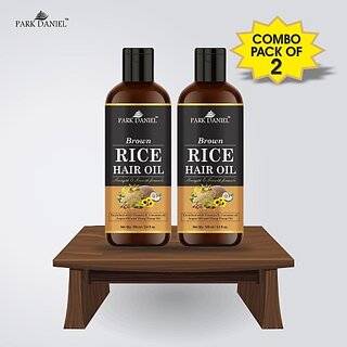 PARK DANIEL Premium Brown Rice Hair Oil Enriched With Vitamin E - For Strength and Hair Growth Combo Pack 2 Bottle of 100 ml(200 ml) Hair Oil (200 ml) PARK DANIEL Premium Brown Rice Hair Oil Enriched With Vitamin E - For Strength and Hair Growth Combo Pack 2 Bottle of 100 ml(200 ml) Hair Oil (200 ml)