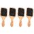 PARK DANIEL Wooden Bamboo Eco Friendly Paddle Hair Brush Help Growth & Add Hair Shine Pack 4 ()