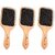 PARK DANIEL Wooden Bamboo Eco Friendly Paddle Hair Brush Help Growth & Add Hair Shine Pack 3 ()