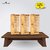 PARK DANIEL Natural & Ecofriendly Handmade Medium Detangler Neem Wooden Comb(5.5 inches)- For Stimulate Hair growth and Antidandruff Unisex pack of 3 Pcs ()