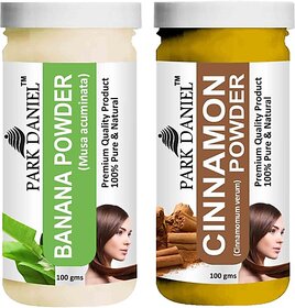 PARK DANIEL Pure & Natural Banana Powder & Cinnamon Powder Combo Pack of 2 Bottles of 100 gm (200 gm ) (200 ml)