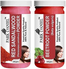 PARK DANIEL Premium Red Sandalwood Powder & Beetroot Powder Combo Pack of 2 Jars of 100 gms(200 gms) (200 g)