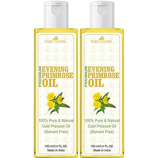                       PARK DANIEL Premium Evening Primrose oil- 100% Pure & Natural Combo pack of 2 bottles of 100 ml(200 ml) Hair Oil (200 ml)                                              