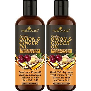                       PARK DANIEL Premium Onion & Ginger oil(Blend of Natural Essential oil) Hair Oil (200 ml)                                              
