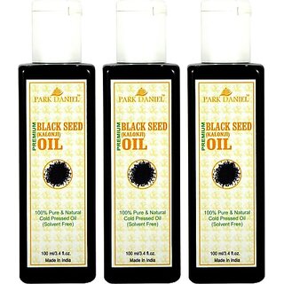                       PARK DANIEL Organic Black seed oil(Kalonji) combo pack of 3 bottles of 100 ml(300 ml) Hair Oil (300 ml)                                              