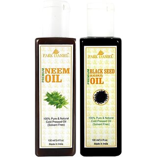 PARK DANIEL Premium Neem oil and Black seed oil combo of 2 bottles of 100 ml (200ml) Hair Oil (200 ml) PARK DANIEL Premium Neem oil and Black seed oil combo of 2 bottles of 100 ml (200ml) Hair Oil (200 ml)