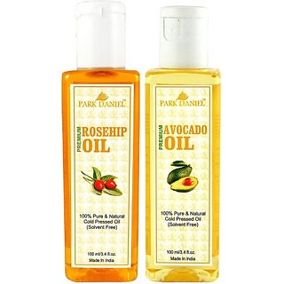                       PARK DANIEL Premium Rosehip oil and Avocado oil combo of 2 bottles of 100 ml (200ml) Hair Oil (200 ml)                                              