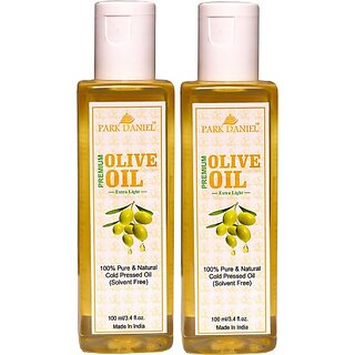                       PARK DANIEL Extra Light Olive Oil- 100 % Pure and Natural Combo of 2 No.100 ml Bottles(200 ml) Hair Oil (200 ml)                                              