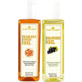                      PARK DANIEL Premium Karanj oil and Grapeseed oil combo of 2 bottles of 100 ml (200ml) Hair Oil (200 ml)                                              