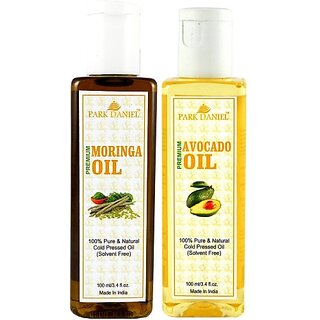                       PARK DANIEL Premium Moringa oil and Avocado oil combo of 2 bottles of 100 ml (200ml) Hair Oil (200 ml)                                              