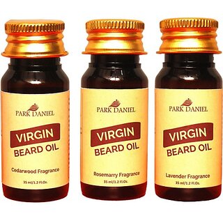                       PARK DANIEL Beard oil Cedarwood, Lavender & Rosemary Fragrance combo pack of 3 Bottles Hair Oil (105 ml)                                              