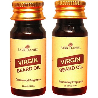                       PARK DANIEL Beard oil Cedarwood(35 ml) & Rosemary Fragrance(35 ml) combo pack of 2 Bottles Hair Oil (70 ml)                                              