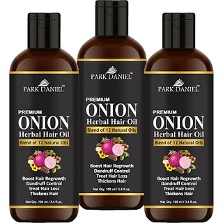 PARK DANIEL ONION Herbal Hair oil - For Hair Regrowth and Anti Hair Fall (300 ml)