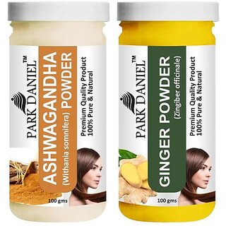 PARK DANIEL Premium Ashwagandha Powder & Ginger Powder Combo Pack of 2 Jars of 100 gms(200 gms) (200 ml) PARK DANIEL Premium Ashwagandha Powder & Ginger Powder Combo Pack of 2 Jars of 100 gms(200 gms) (200 ml)