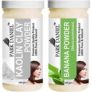                       PARK DANIEL Pure & Natural Kaolin Powder & Banana Powder Combo Pack of 2 Bottles of 100 gm (200 gm ) (200 ml)                                              