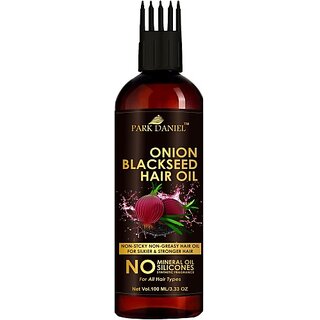                       PARK DANIEL Premium Onion Blackseed Hair Oil with Keratin Protein booster, Nourishes Hair follicles, Anti - Hair loss, Regrowth hair With Comb Applicator(100 ml) Hair Oil (100 ml)                                              