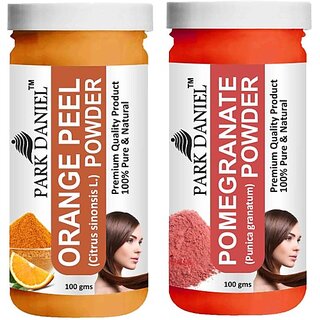 PARK DANIEL Pure & Natural Orange Powder & Pomegranate Powder Combo Pack of 2 Bottles of 100 gm (200 gm ) (200 ml)