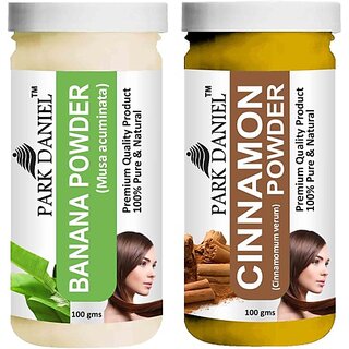                       PARK DANIEL Pure & Natural Banana Powder & Cinnamon Powder Combo Pack of 2 Bottles of 100 gm (200 gm ) (200 ml)                                              