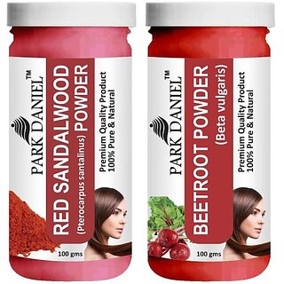                       PARK DANIEL Premium Red Sandalwood Powder & Beetroot Powder Combo Pack of 2 Jars of 100 gms(200 gms) (200 g)                                              