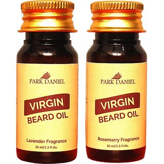                       PARK DANIEL Beard oil Lavender(35 ml) & Rosemary Fragrance(35 ml) combo pack of 2 Bottles Hair Oil (70 ml)                                              