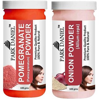 PARK DANIEL Pure & Natural Pomegranate Powder & Onion Powder Combo Pack of 2 Bottles of 100 gm (200 gm ) (200 ml) PARK DANIEL Pure & Natural Pomegranate Powder & Onion Powder Combo Pack of 2 Bottles of 100 gm (200 gm ) (200 ml)