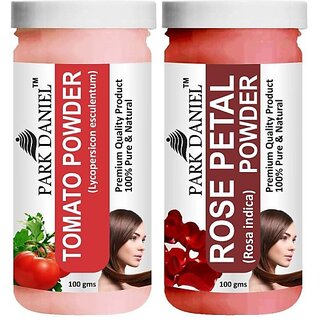 PARK DANIEL Premium Tomato Powder & Rose Petal Powder Combo Pack of 2 Jars of 100 gms(200 gms) (200 g) PARK DANIEL Premium Tomato Powder & Rose Petal Powder Combo Pack of 2 Jars of 100 gms(200 gms) (200 g)