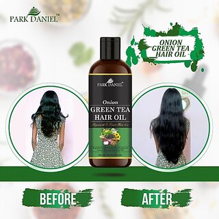                       PARK DANIEL Premium Onion Green Tea Hair Oil Enriched With Vitamin E - For Hair Fall Control (60 ml) Hair Oil (60 ml)                                              